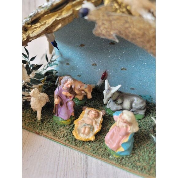 Vintage Italian nativity scene AS IS Jesus Xmas figure animal - Picture 9 of 11